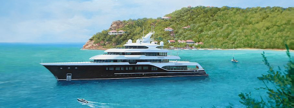 Superyacht Symphony in the Caribbean